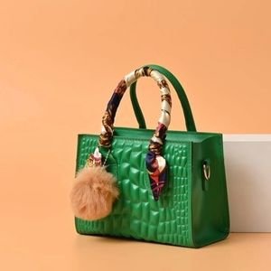Green Croc Embossed Mini Handbag! 🐊